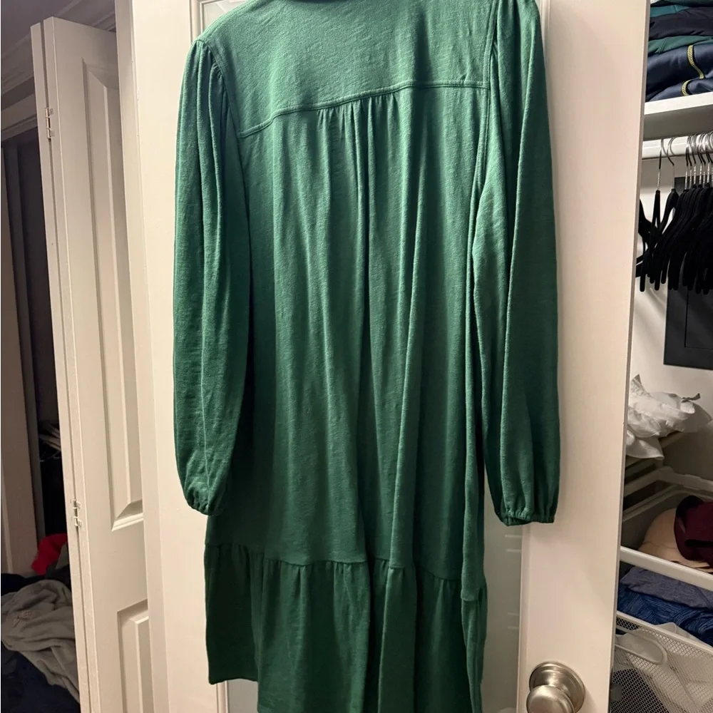 LOFT Green Long Sleeve Dress - Picture 6 of 6